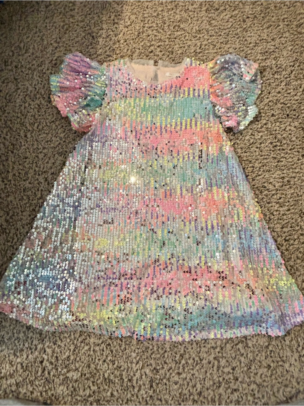 Next Pastel Sequin Dress in Rainbow Colors